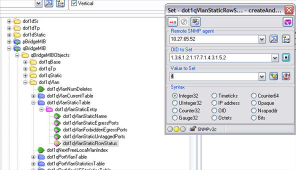 Using the SNMP to Configure VLANs