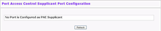 Dot1x Supplicant Port Configuration