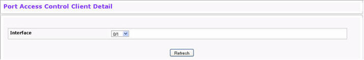 Port Access Control Client Detail