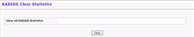RADIUS Clear Statistics