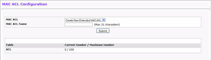 MAC ACL Configuration