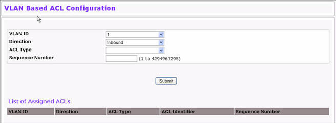 VLAN-Based ACL Configuration