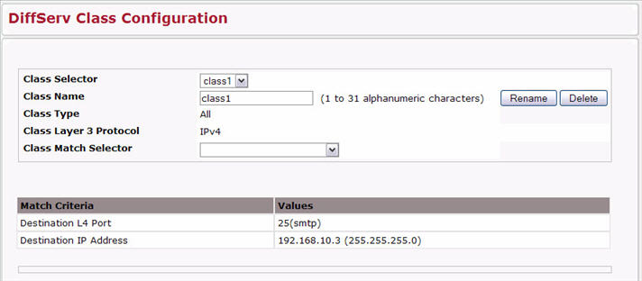 Diffserv Class Configuration-1