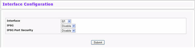 IPSG Interface Configuration