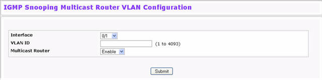 Multicast Router VLAN Configuration