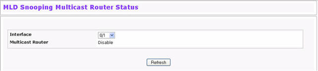 MLD Snooping Multicast Router Status