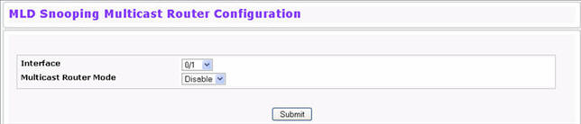 MLD Snooping Multicast Router Configuration