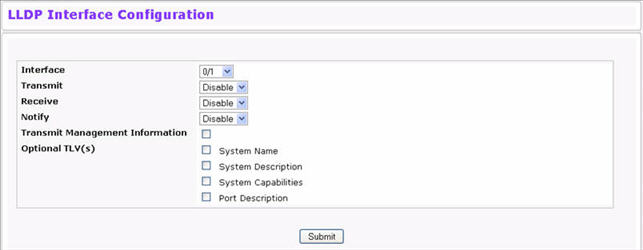 LLDP Interface Configuration