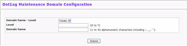 Dot1ag MD Configuration