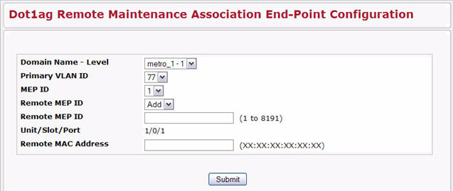 Dot1ag RMEP Configuration