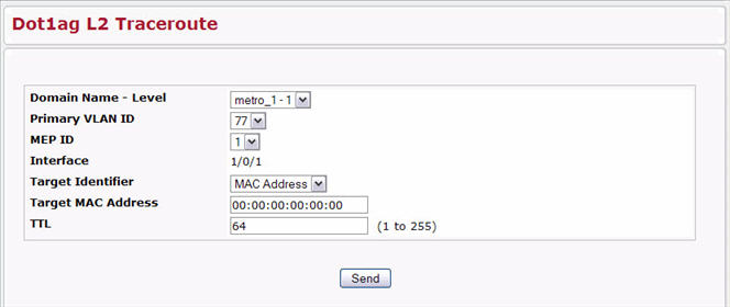 Dot1ag L2 Traceroute