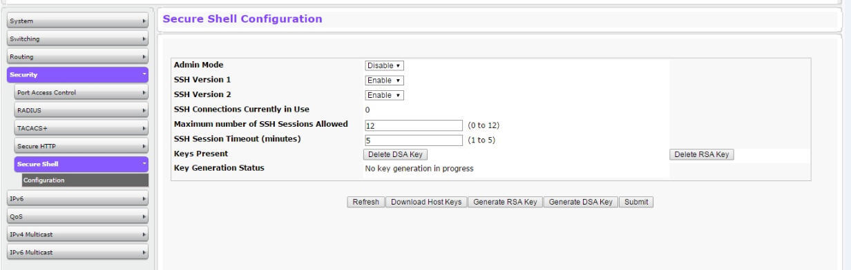 Secure Shell Configuration