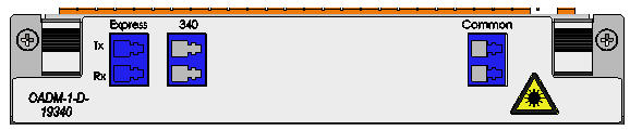 Front Panel – 1x4 ROADM Card (ROADM-1x4-50G)