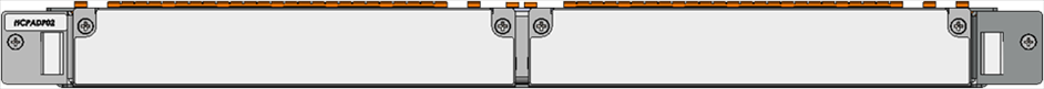 Front Panel View- HCPADP02 with two half slots for optical cards