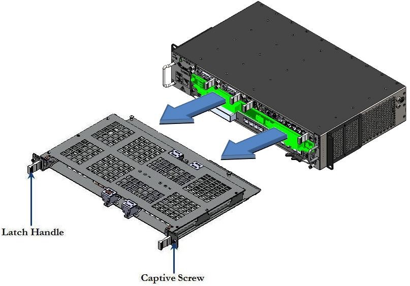 Sliding Out the Adapter Card from the Chassis