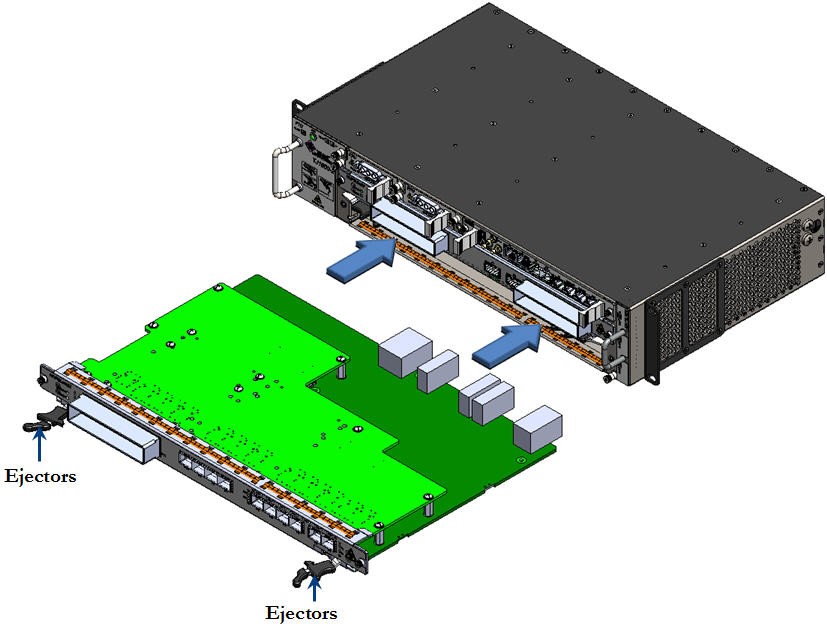 Sliding the card into Chassis