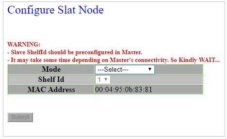Configure Slat Node