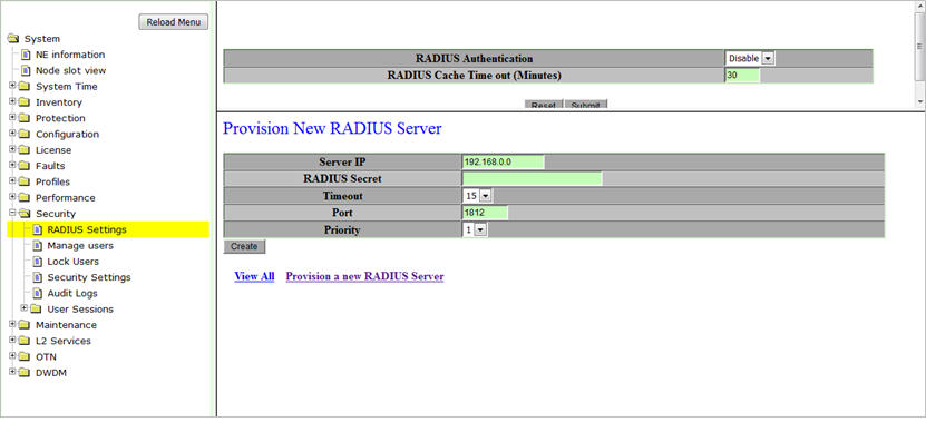 View RADIUS