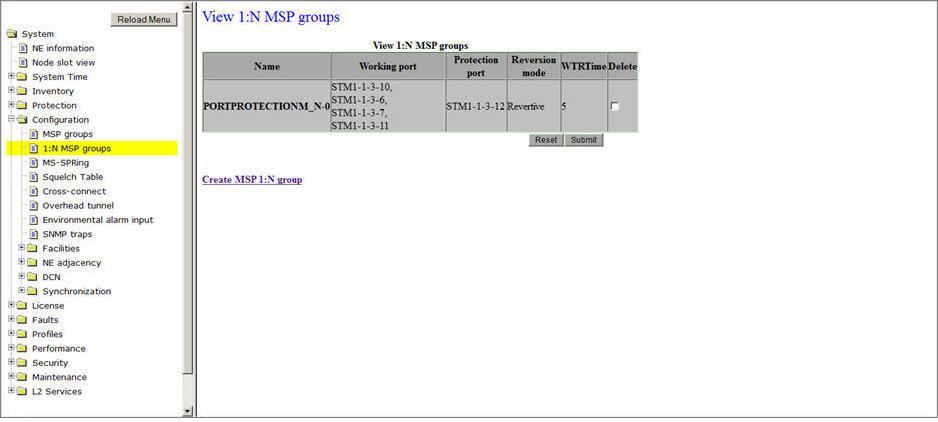 View 1:N MSP groups page