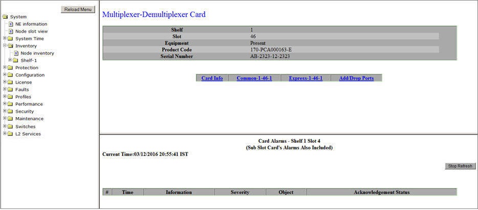 Multiplexer-Demultiplexer Card- MDU-8-D Card