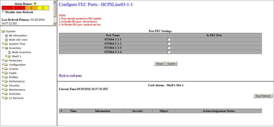 Configure FEC Ports