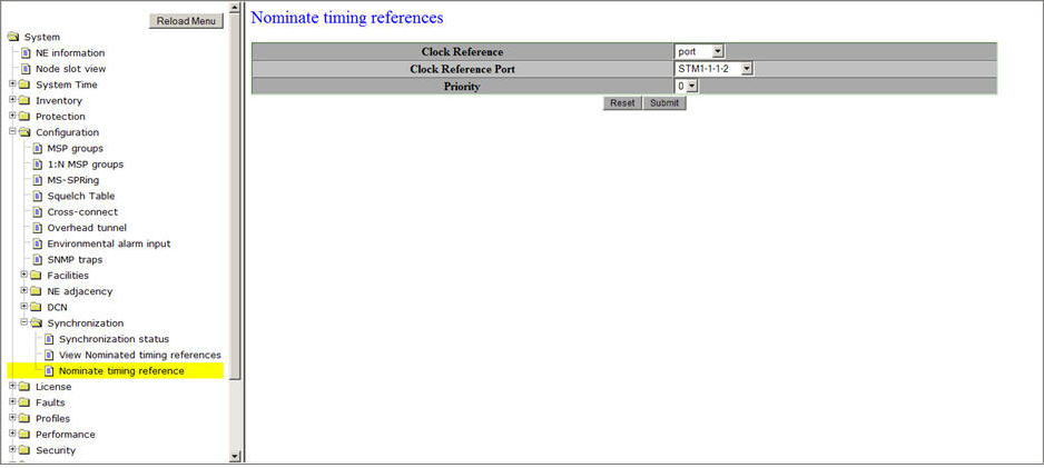 Nominate timing reference