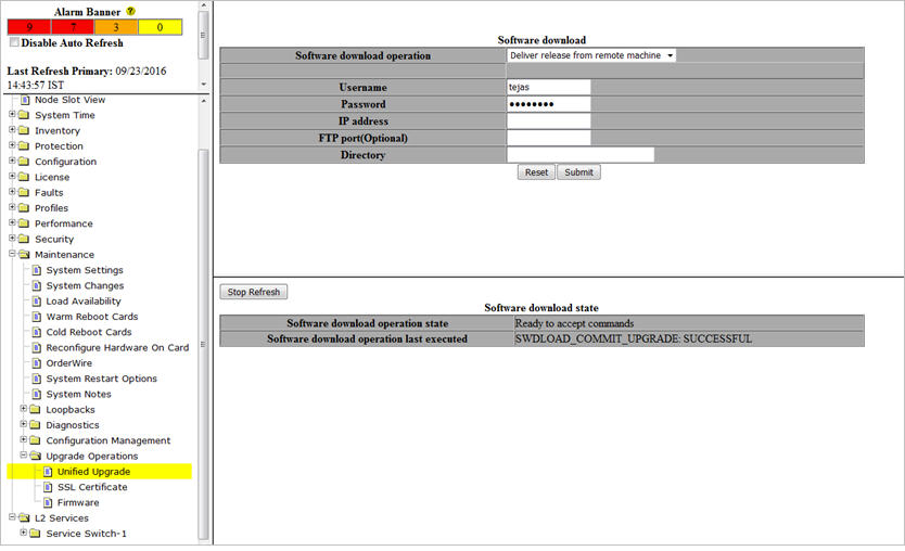 Software download from remote machine