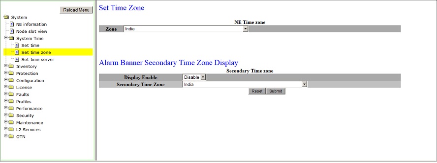 Set Time Zone