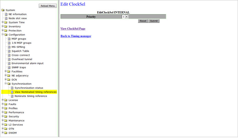 Editing Nominated Timing Reference