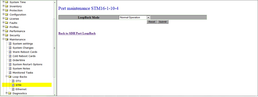 Port maintenance- STM port