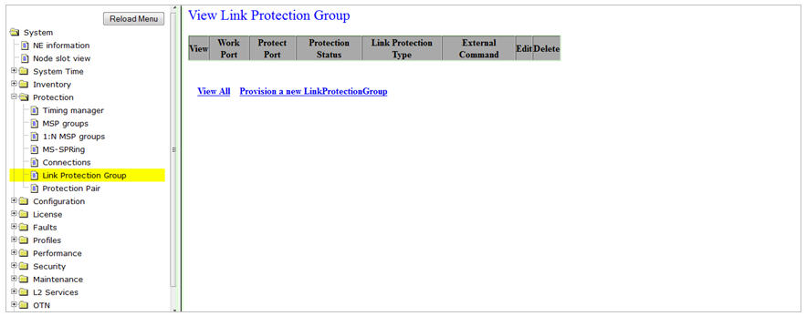 View Link Protection Group