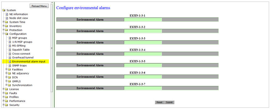 Configuring Environmental Alarms