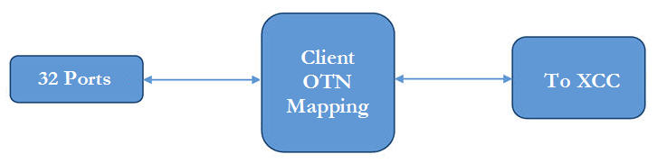 Block diagram of traffic of HCPSLine20 in OTN configuration