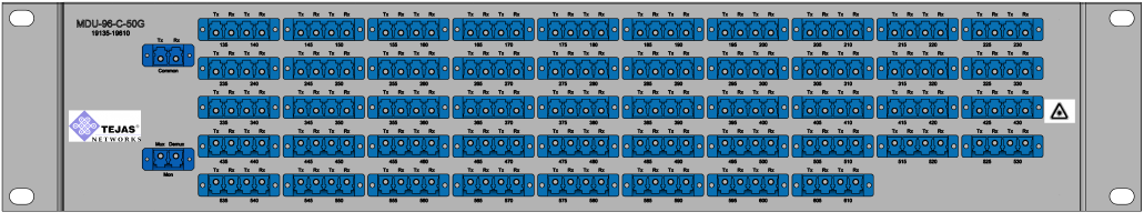 Front Panel View- 40 Channel 100GHz Multiplexer & Demultiplexer Unit (MDU40E-D & MDU40O-D)