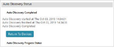 auto discovery status-completed