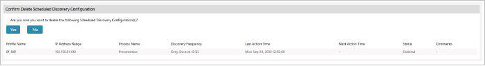 Delete scheduled discovery