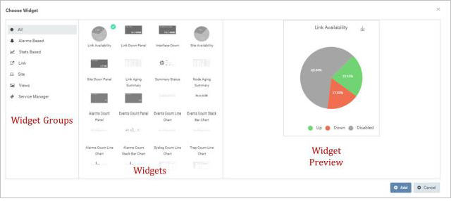 Widgets Panel