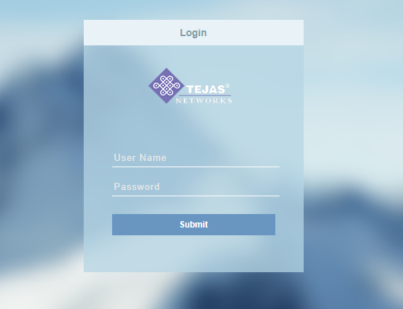 TJ5100-S User Login page