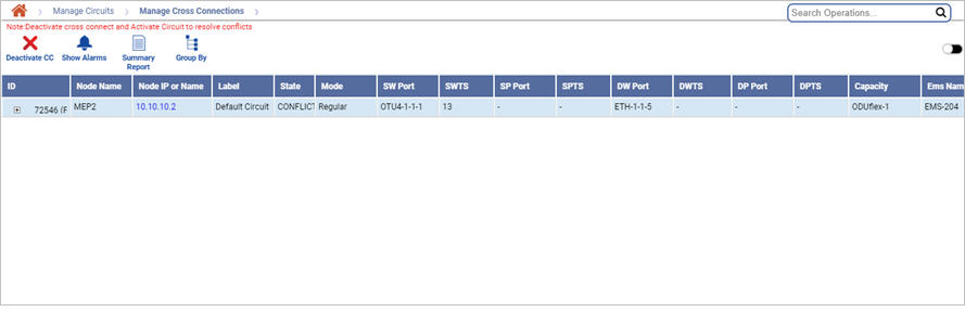 Manage Conflicting Cross Connections