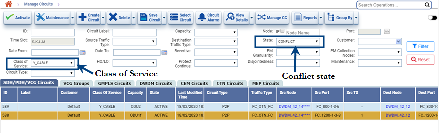 Filter conflicting protect groups