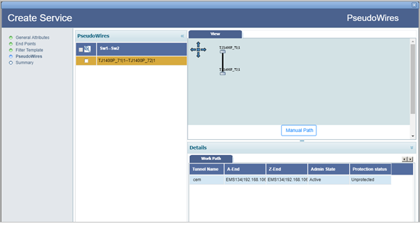 Create Bulk Services (Step 4- PseudoWires- Direct Path Selection)