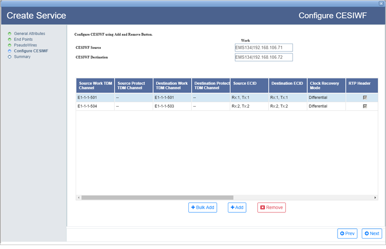 Create CEM Service- Step 4 (CESIWF configured)