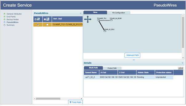 Create Dual Homed Service- Step 4 (PseudoWires- Manual Path)