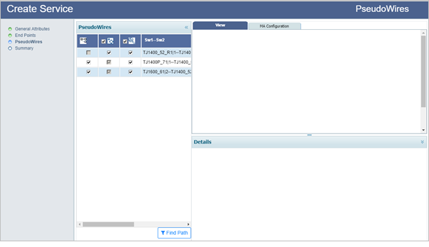 Create Dual Home ELAN Service- Step 3 (PseudoWires Page) ELAN Dual Homed