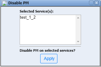 Disable PM window