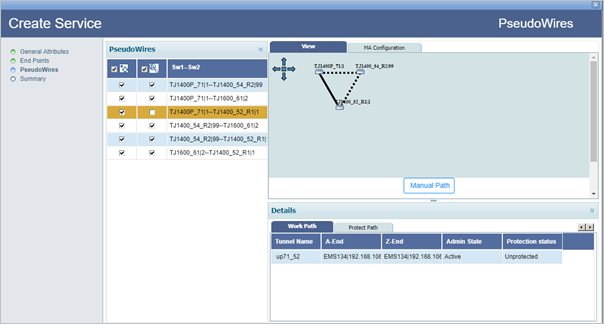 Create Full Mesh Service- Step 3 (PseudoWires- Direct Path Selection)