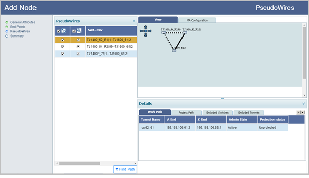 Add Node (PseudoWires- Auto Path)