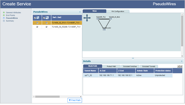 Create ELAN services with Hub and Spoke- Step 3 (PseudoWire added- Auto Path)