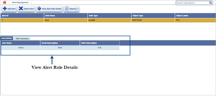 Viewing Alert Rule Details