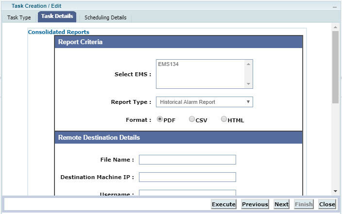 Task Details- Consolidated Report